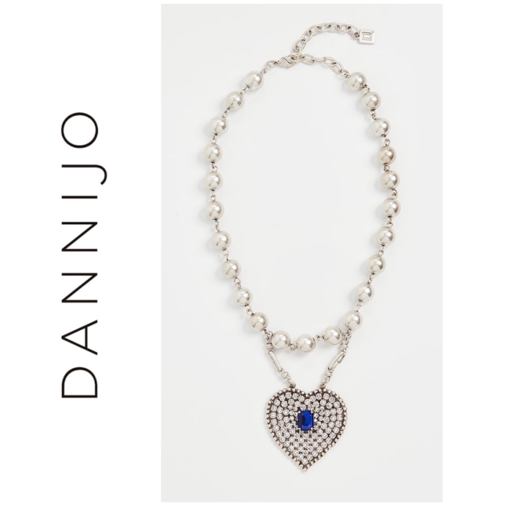 DANNIJO Mercer Crystal Heart Necklace NWT